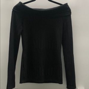 BCBG Off Shoulder Black Top